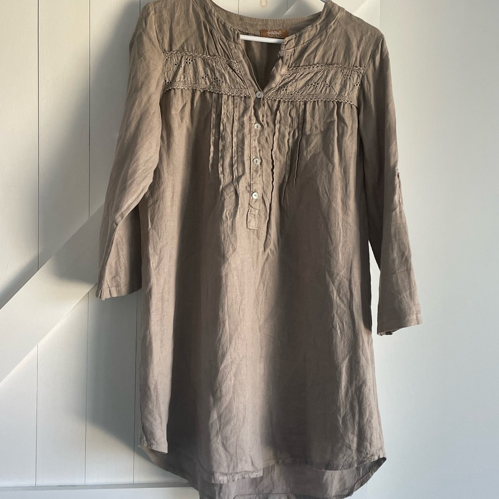 Super cut linen dress